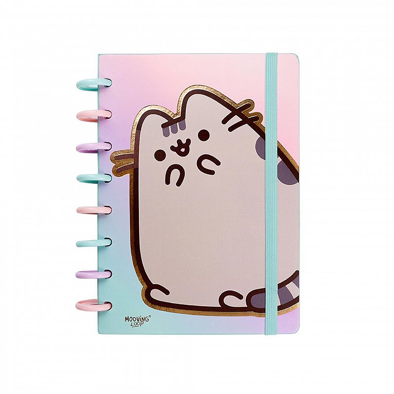 CUADERNO MOOVING LOOP PUSHEEN A5 CON DISCOS