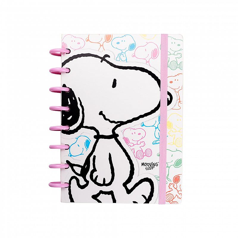 CUADERNO MOOVING LOOP SNOOPY A5 CON DISCOS