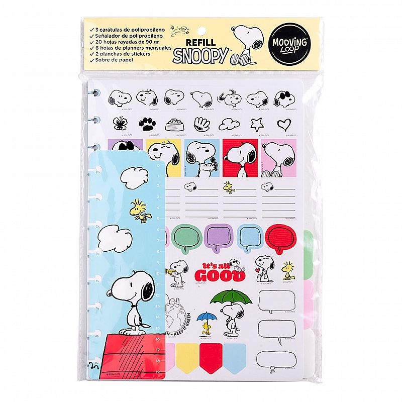 REPUESTO MOOVING LOOP REFILL SNOOPY A4