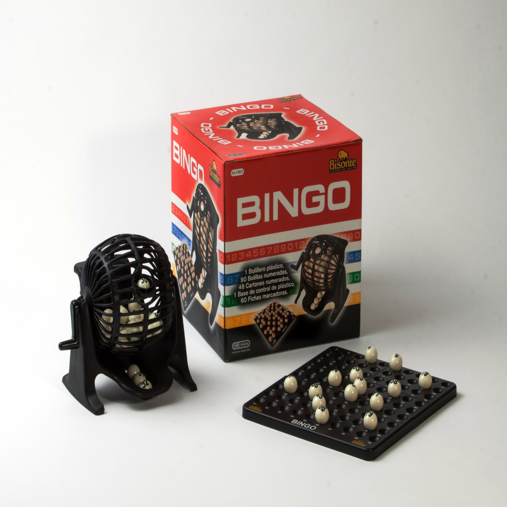 BINGO BISONTE 90 BOLILLAS + BOLILLERO