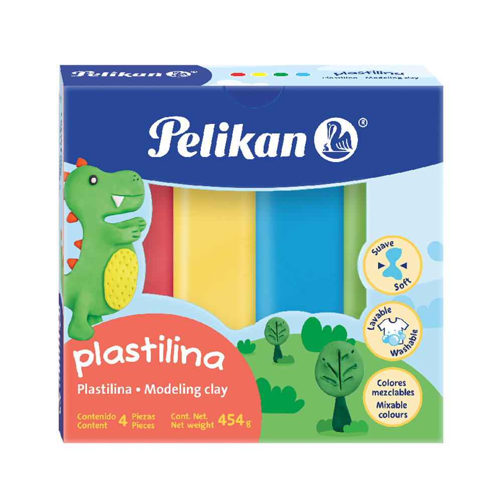 PLASTILINA PELIKAN  SURTIDO X 4