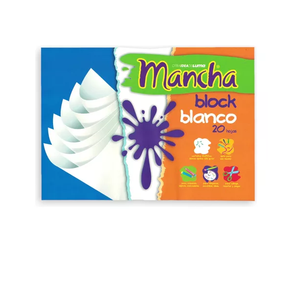 BLOCK LUMA MANCHA A4 BLANCO 24HOJAS