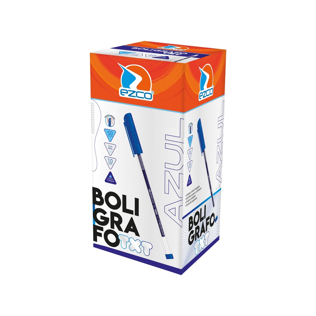 BOLIGRAFO EZCO TXT 1.0 X50 AZUL