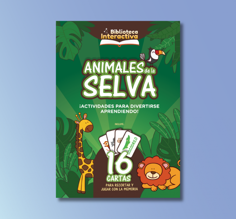 LIBRO 87 BIBLIOTECA INTERACTIVA ANIMALES DE LA SELVA