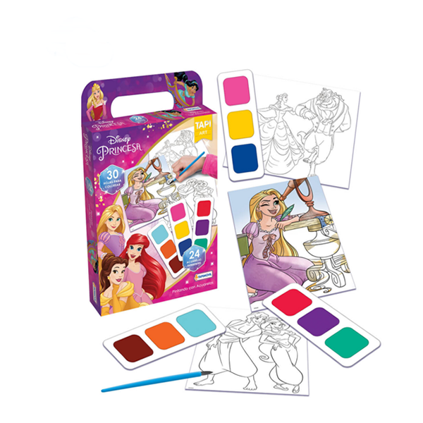 SET PINTANDO CON ACUARELAS TAPIMOVIL DISNEY PRINCESAS