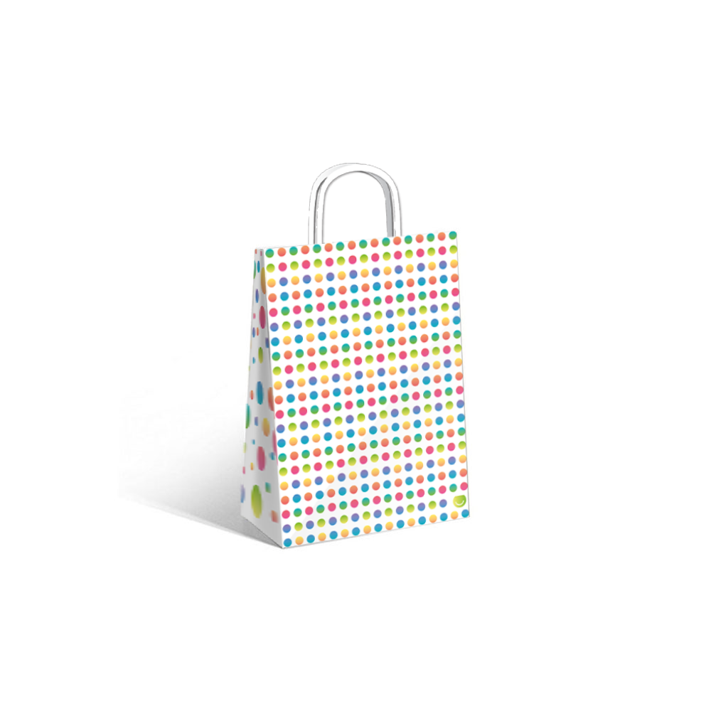 BOLSA RP COLOUR DOTS 14X08X20