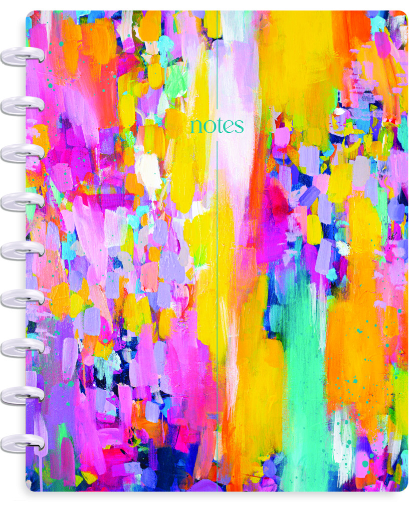 CUADERNO HAPPY NOTES PINTURA OLEO 17X23CM RAYADO PUNTEADO C/DISCOS