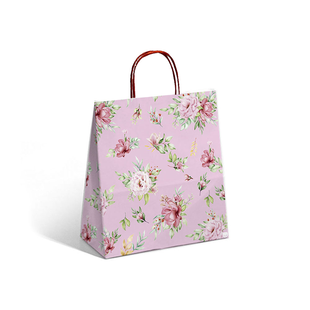 BOLSA RP PINK FLOWERS 22X10X24