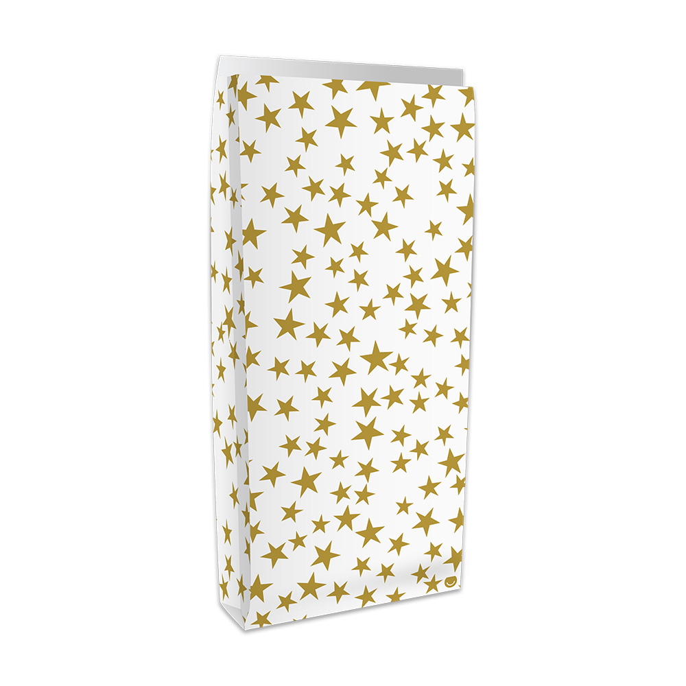 SOBRES BOLSA RP GOLD STARS X10 16X6X36CM