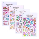 STICKERS COLOURS UNICORNIO CON BRILLO