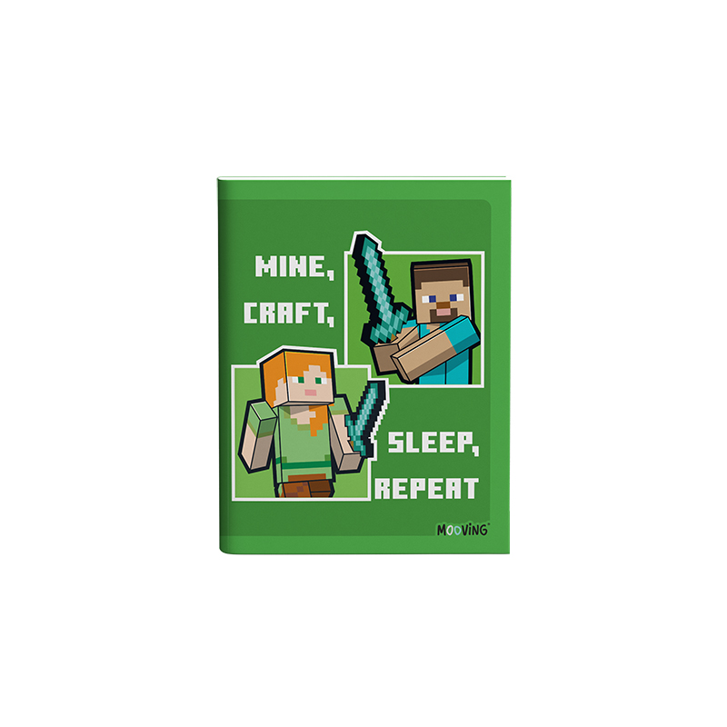 CUADERNO MOOVING 16X21 T/F 48H MINECRAFT