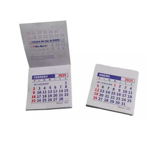 [CAL07] CALENDARIO MENSUAL MIGÑON X50 05X05CM