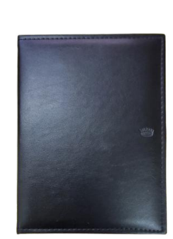 [3401] AGENDA NIVEL 10 SIMIL CUERO NEGRO C/PESPUNTE