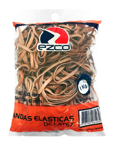 [608103] BANDAS ELASTICAS EZCO BOLSA X 1 KG LARGO GRUESA