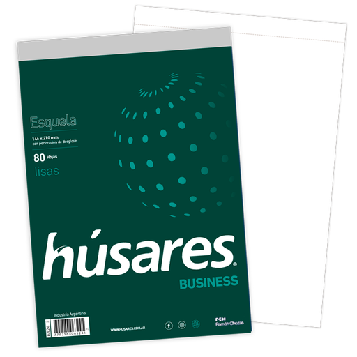 [6324] BLOCK HUSARES ESQUELA BUSINESS X80H LISAS