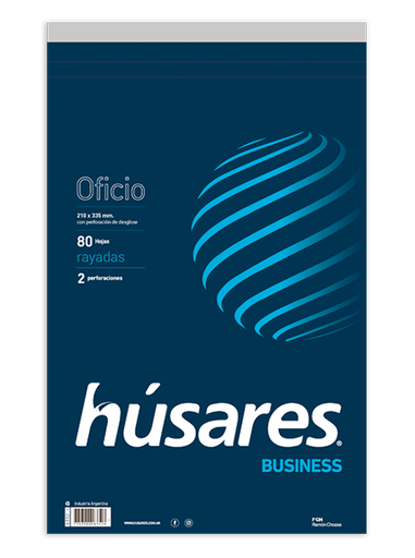 [6332] BLOCK HUSARES OFICIO BUSINESS X80H RAYADO