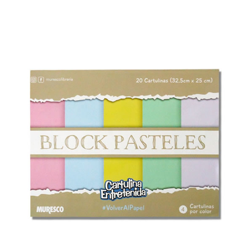 [0EJ076030] BLOCK MURESCO PASTELES LISO X20 HJS