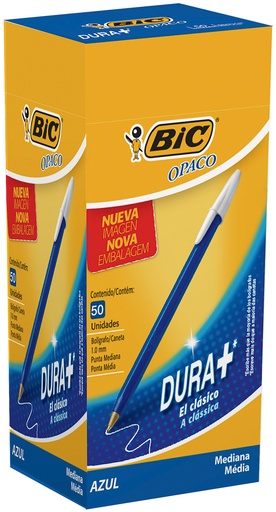 [861844] BOLIGRAFO BIC OPACO 1.0 X50 DURA+ AZUL