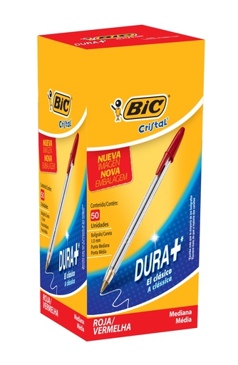 [835206] BOLIGRAFO BIC CRISTAL 1.0 X50 ROJO