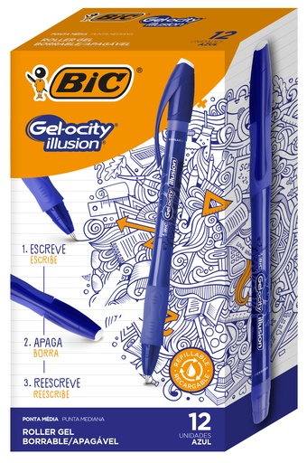 [969746] BOLIGRAFO BIC GELOCITY BORRABLE X12 AZUL