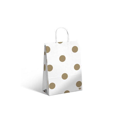 [44401493] BOLSA RP GOLDEN DOTS 14X08X20