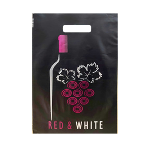 [0691-00252] BOLSA RIÑON ESTAMPADA VINO 2 BOTELLA X50