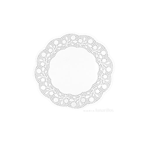 [BC15] BLONDA DE PAPEL CALADA 15CM BLANCA X100