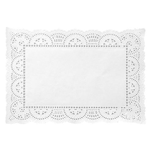 [BC2632] BLONDA DE PAPEL CALADA 26X32CM BLANCA X100