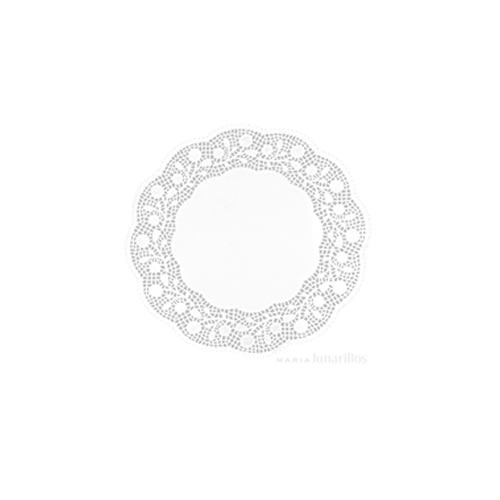 [BC13] BLONDA DE PAPEL CALADA 13CM BLANCA X100