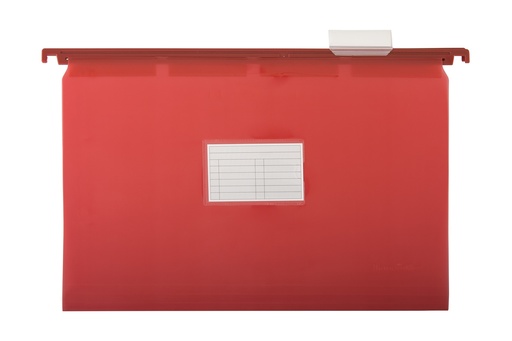 [SU307FRO] CARPETA COLGANTE LAMA PVC ROJO X10