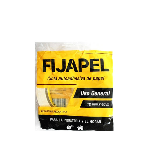 [054000712FI040] CINTA FIJAPEL PAPEL 12MMX40MT