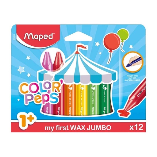 [861311] CRAYONES MAPED JUMBO X12