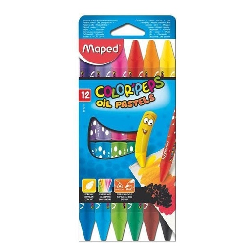 [864010] CRAYONES MAPED PASTELES OLEO X12