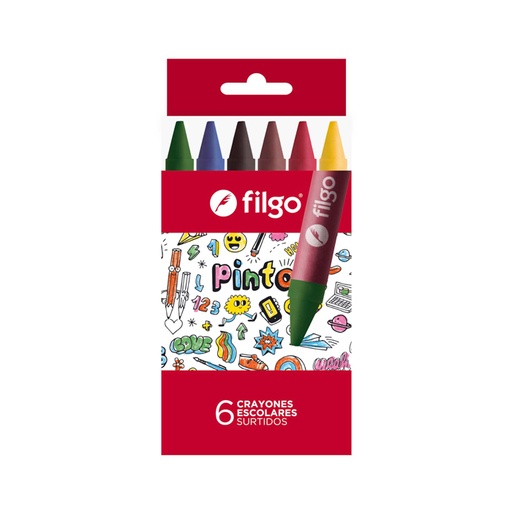 [WXC-E6-SUR] CRAYONES FILGO X 6