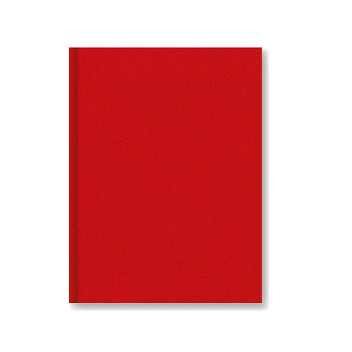 [613013] CUADERNO LAPRIDA T/D ARAÑA 50H ROJO RAYADO