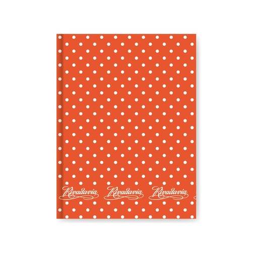 [367030] CUADERNO RIVADAVIA LUNAR 50H NARANJA RAYADO