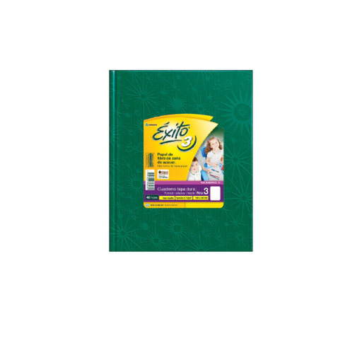 [100966] CUADERNO EXITO Nº3 FORRADO 48H VERDE RAYADO