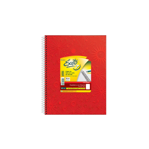 [101984] CUADERNO EXITO 7 ESP.21X27 60H ROJO RAYADO