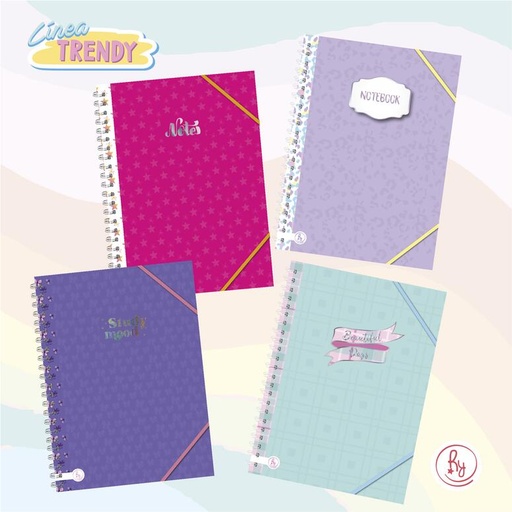 [1370] CUADERNO RY 1370 20X28 ANILLADO TRENDY 100H