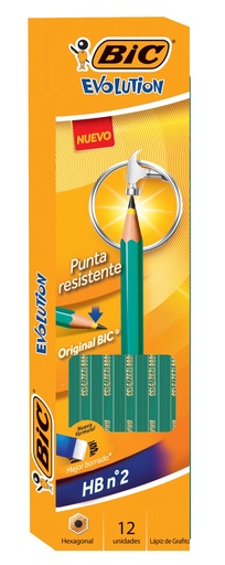 [835232] LAPIZ GRAFITO BIC EVOLUTION X12 HB