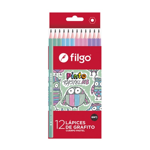 [PN101-C12-HBP] LAPIZ GRAFITO FILGO CUERPO PASTEL HB X12