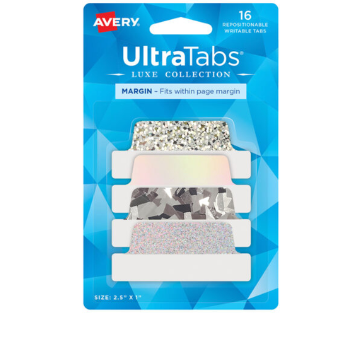 [74179] BANDERITAS AVERY ULTRATABS X16 PLATA LIQUIDACION