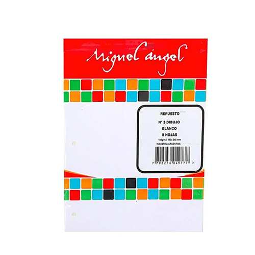 [715731] REPUESTO MIGUEL ANGEL Nº3 BLANCO X8H