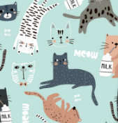 [5095] PAPEL MAG P/REGALO 70X100 X10 5095 GATITOS