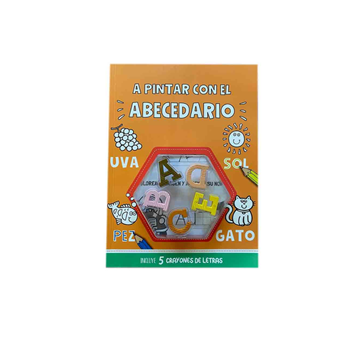 [9054] LIBRO DIVERTITE PINTANDO ABC + CRAYONES Y STICKERS