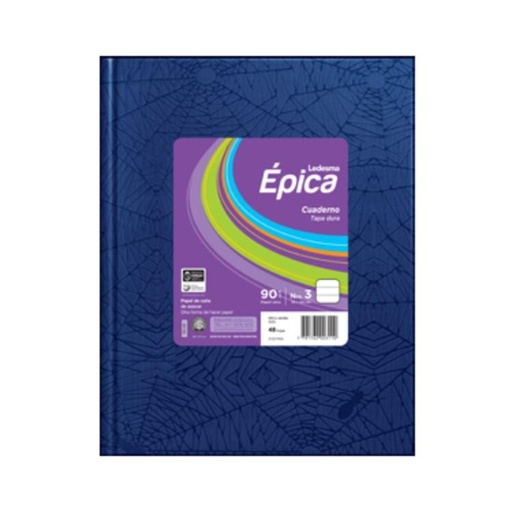 [105857] CUADERNO LEDESMA EPICA Nº3 T/D ARAÑA 100H AZUL RAYADO