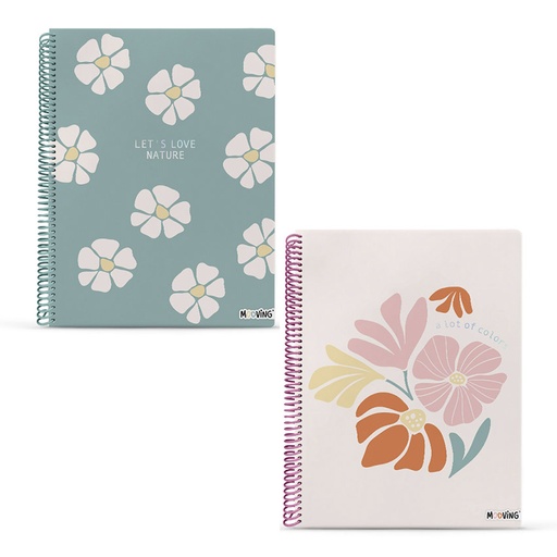 [1212241] CUADERNO MOOVING A4 UNIVERSITARIO 80H GARDEN CUADRICULADO