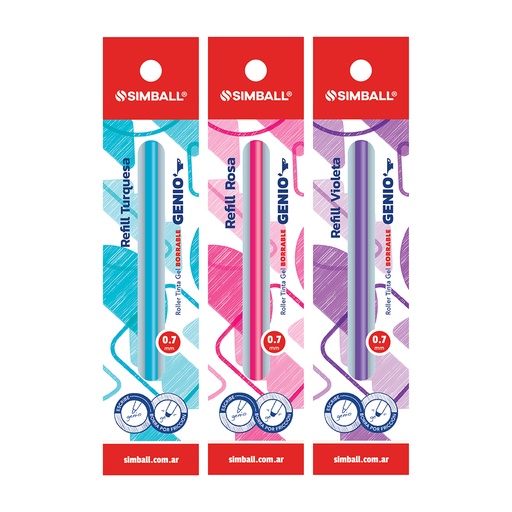 [REPUESTOSIMBALL] REPUESTO SIMBALL BORRABLE GENIO FANCY 0.7 X1 LIQUIDACION!!!