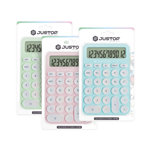 [JP-700] CALCULADORA JUSTOP MEDIANA 12 DIGITOS