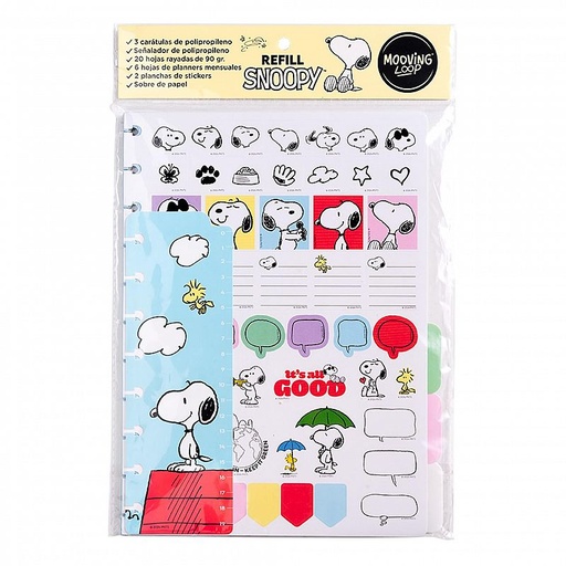 [1714134] REPUESTO MOOVING LOOP REFILL SNOOPY A4